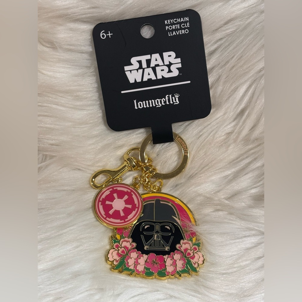 Loungefly Star Wars Darth Vader Floral Multi Charm Keychain